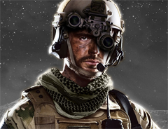 Soldier Wearing a Night Vision Device